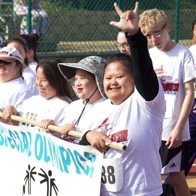 Athletes march in the opening ceremony of the Special Olympics at the 鶹 track and field in San Diego